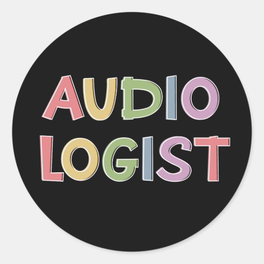 Audioloog Doctor in de Audiologie Afstuderen Gifts Ronde Sticker (Voorkant)