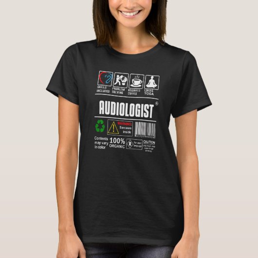 Audioloog Doctor Label Skills Probleem Oplossen Co T-shirt (Voorkant)