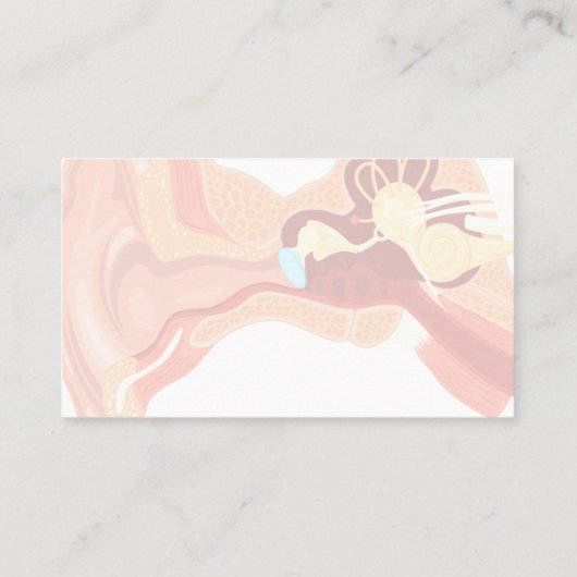 Audioloog en otolaryngoloog Visitekaartjes (Achterkant)