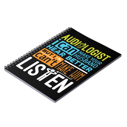 Audioloog Funny Audiology hoort beter Notitieboek (Linkerzijde)