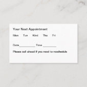 Audioloog Gehoor Test Afspraakkaarten Afsprakenkaartje (Achterkant)