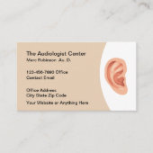 Audioloog Gehoor Test Afspraakkaarten Afsprakenkaartje (Voorkant)