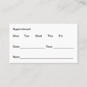 Audioloog Hearing Clinic Afspraakkaarten Visitekaartje (Achterkant)