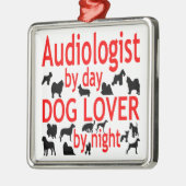 Audioloog houdt van honden metalen ornament (Links)