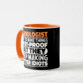 Audioloog I Probeer Dingen Grappig Te Maken Uitspr Mok (Voorkant links)