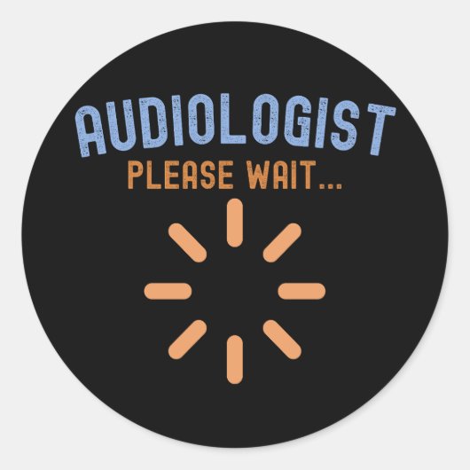 Audioloog in uitvoering, Audioloog Gezegden Ronde Sticker (Voorkant)