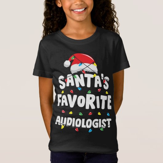 Audioloog Kerstman's favoriete grappige cadeau T-shirt (Voorkant)