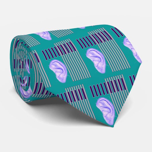 Audioloog Mannen Stropdas, design-uniek cadeau Stropdas (Opgerold)