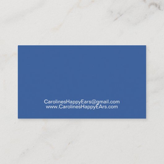 Audioloog oorverzorging wax verwijdering visitekaartje (Achterkant)