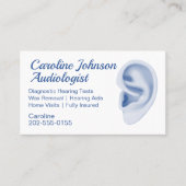 Audioloog oorverzorging wax verwijdering visitekaartje (Voorkant)