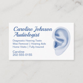 Audioloog oorverzorging wax verwijdering visitekaartje
