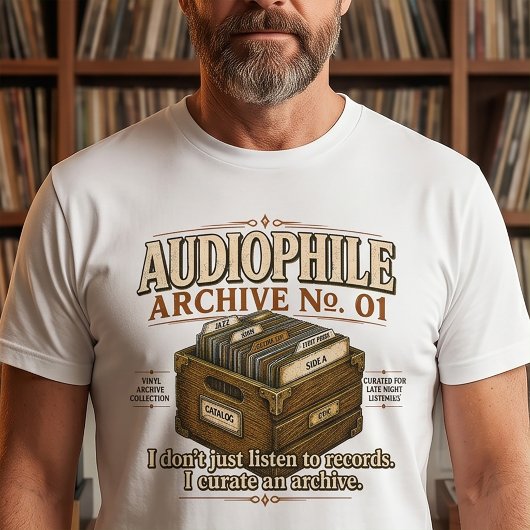 Audiophile Archief No. 01 Vinyl T-shirt