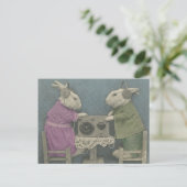 Audiophile Bunnies Briefkaart (Staand voorkant)