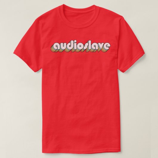 Audioslave Retro Rainbow Typografie Vervaagd Stijl T-shirt (Design voorkant)
