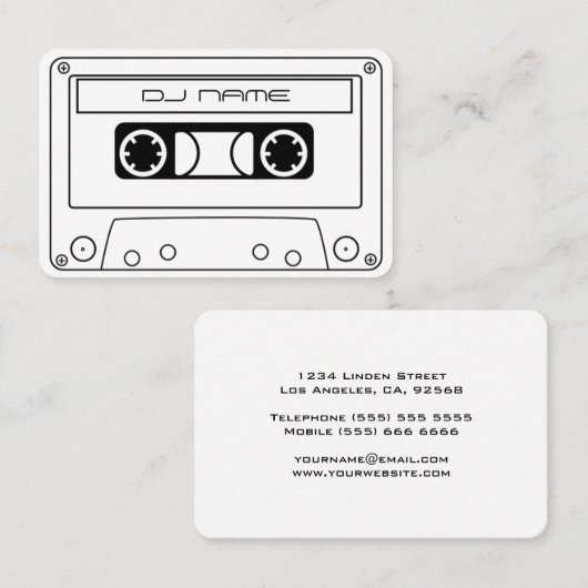 Audiotape Cassette DJ Visitekaartje (Voorkant / Achterkant)
