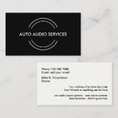 Audiotechniek voor de auto visitekaartje (Voorkant / Achterkant)