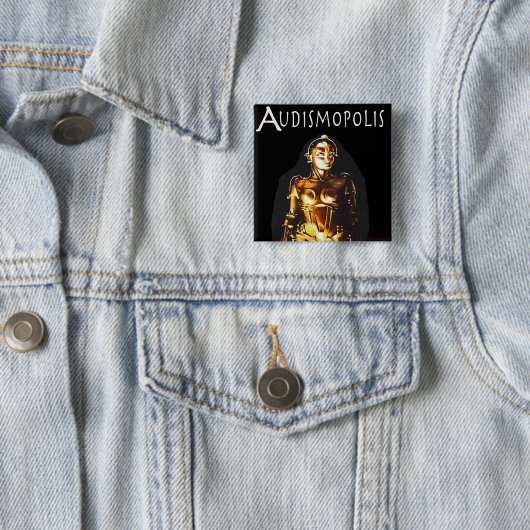 Audismopolis Vierkante Button 5,1 Cm (In situ)