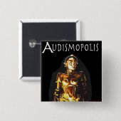 Audismopolis Vierkante Button 5,1 Cm (Voorkant /achterkant)