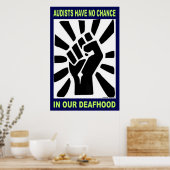 Audisten hebben geen kans in onze buurt (23 x 35 i poster (Keuken)