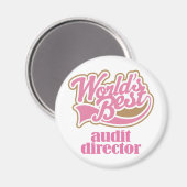 Audit Director Pink Gift Magneet (Voorkant / Achterkant)