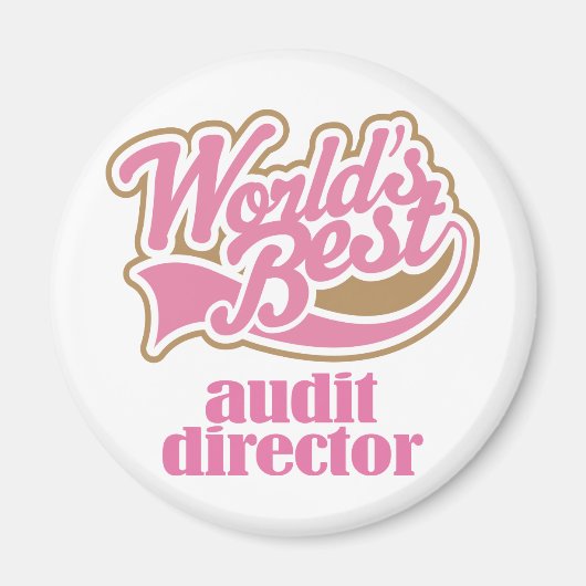 Audit Director Pink Gift Magneet (Voorkant)