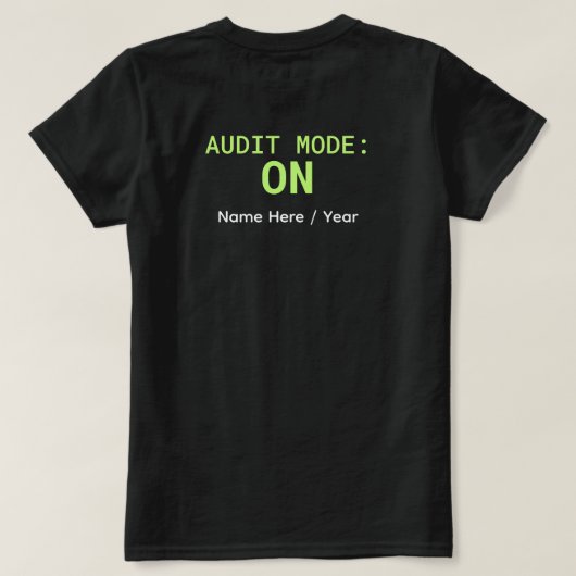Audit Modus: AAN T-shirt – CA Student Accountancy (Design achterkant)