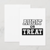 Audit of Treat - Funny Accountant Halloween Bedankkaart (Voorkant / Achterkant)