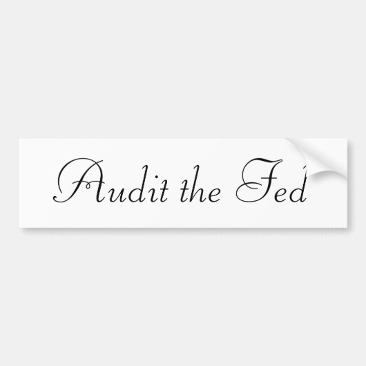 Audit van de Fed Bumpersticker (Voorkant)