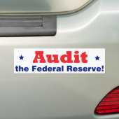 Audit van de FED-Bumpersticker Bumpersticker (Op auto)