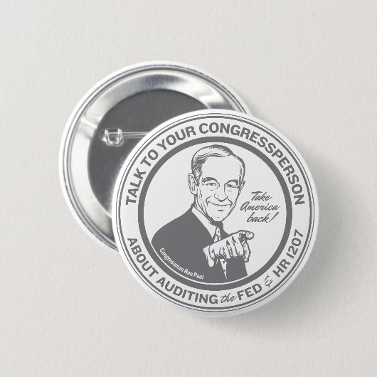 Audit van de Federal Reserve Button (Voorkant /achterkant)