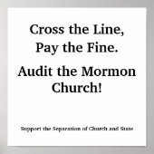 Audit van de Mormon Church Poster (Voorkant)
