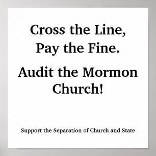 Audit van de Mormon Church Poster