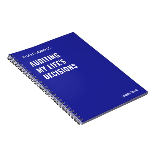 Auditing Mijn Leven Beslissingen Auditor Notitiebo Notitieboek (Rechterzijde)