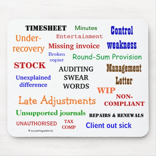 Auditing Swear Words Annoying Funny Auditor Gift Muismat (Voorkant)