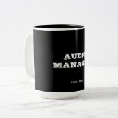 "AUDITMANAGER" TWEEKLEURIGE KOFFIEMOK (Voorkant links)