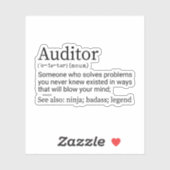 Auditor Definitie, Cadeau voor Auditor Sticker (Vel)