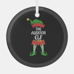 Auditor Elf Family Matching Group Kerstparty Glas Ornament