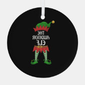 Auditor Elf Family Matching Group Kerstparty Glas Ornament (Achterkant)