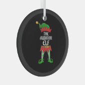 Auditor Elf Family Matching Group Kerstparty Glas Ornament (Voorkant Rechts)