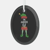 Auditor Elf Family Matching Group Kerstparty Glas Ornament (Voorkant links)