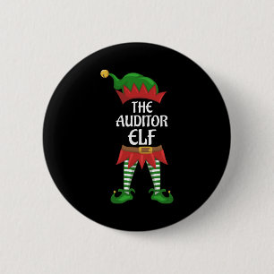 Auditor Elf Family Matching Group Kerstparty Ronde Button 5,7 Cm