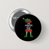 Auditor Elf Family Matching Group Kerstparty Ronde Button 5,7 Cm (Voorkant /achterkant)