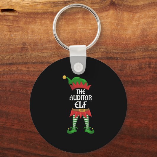 Auditor Elf Family Matching Group Kerstparty Sleutelhanger (Voorkant)