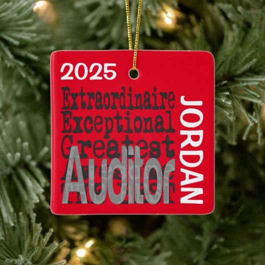 Auditor Extraordinaire CUSTOM Keramisch Ornament (Boom)