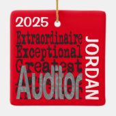 Auditor Extraordinaire CUSTOM Keramisch Ornament (Achterkant)
