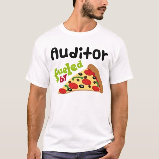 Auditor (Funny) Pizza T Shirt (Voorkant)