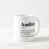 Auditor Grappige Werk Definitie Koffiemok (Voorkant rechts)