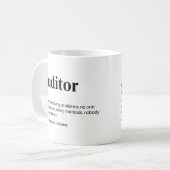 Auditor Grappige Werk Definitie Koffiemok (Voorkant links)