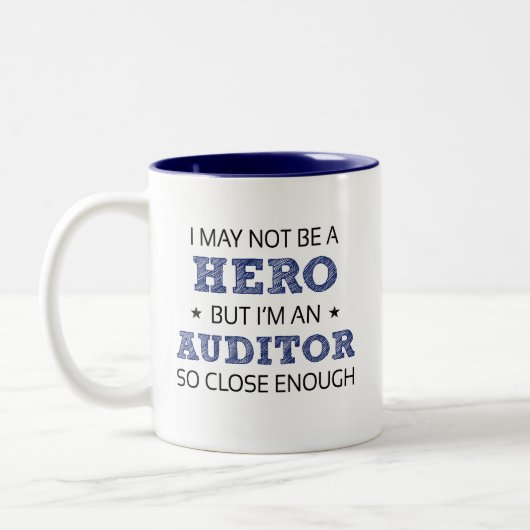Auditor Humor nieuwheid Tweekleurige Koffiemok (Links)