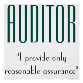 "Auditor: ik geef alleen een redelijke zekerheid" Poster